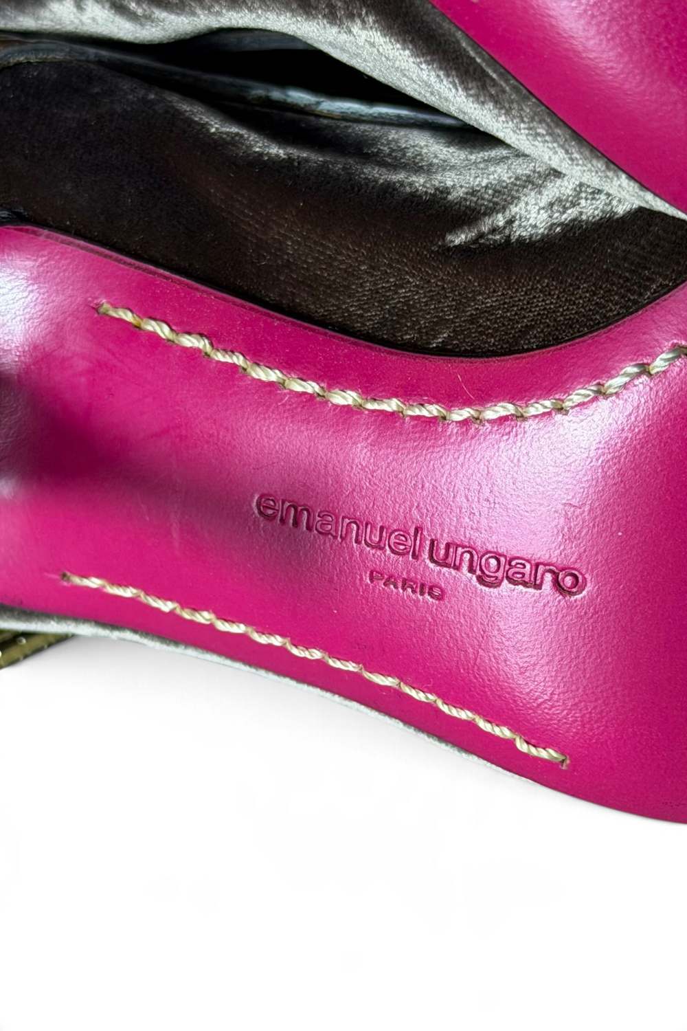 COMING SOON: EMANUEL UNGARO BROWN VELVET CROC-EMBOSSED STILETTO BOOTS | FRENCH SECONDHAND