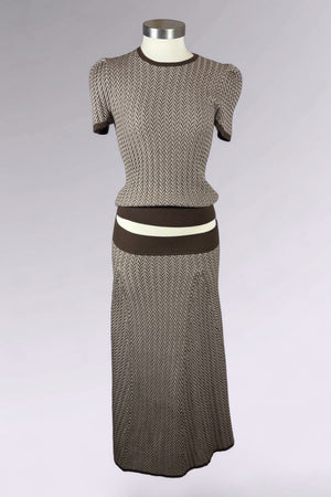 Ralph Lauren Merino Wool Herringbone Knit Set | American Secondhand