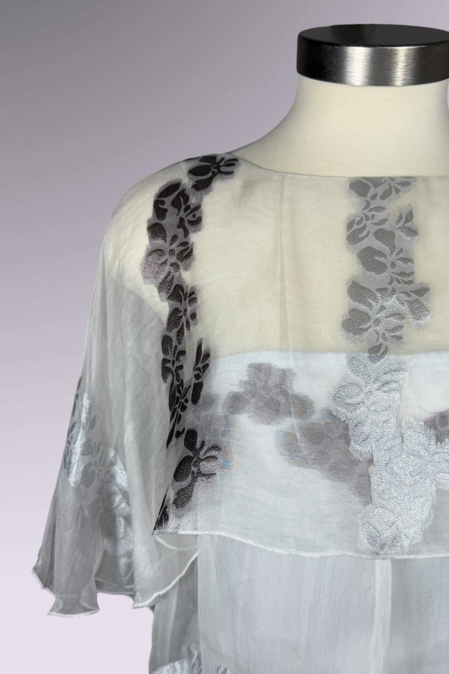 Armani Collezioni Sheer Silk Blend Floral Overlay Dress | Italian Secondhand