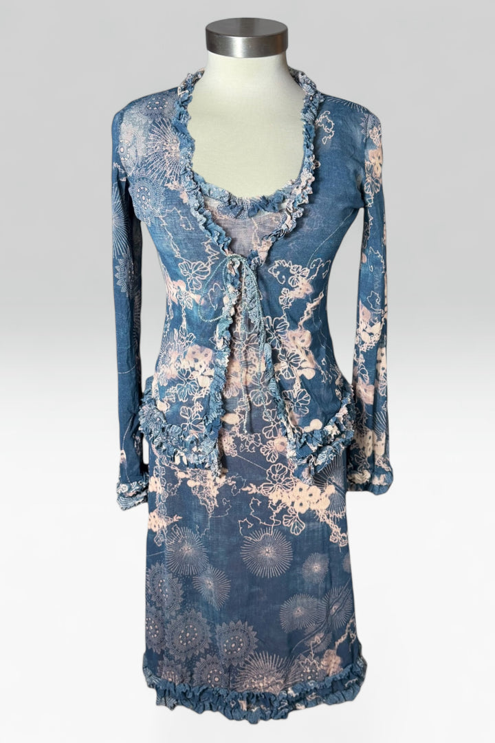 Jean Paul Gaultier Floral Mesh Dress Set | French Vintage
