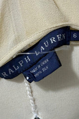 Ralph Lauren Silk Ribbon Tie Short Sleeve Blouse | American Secondhand