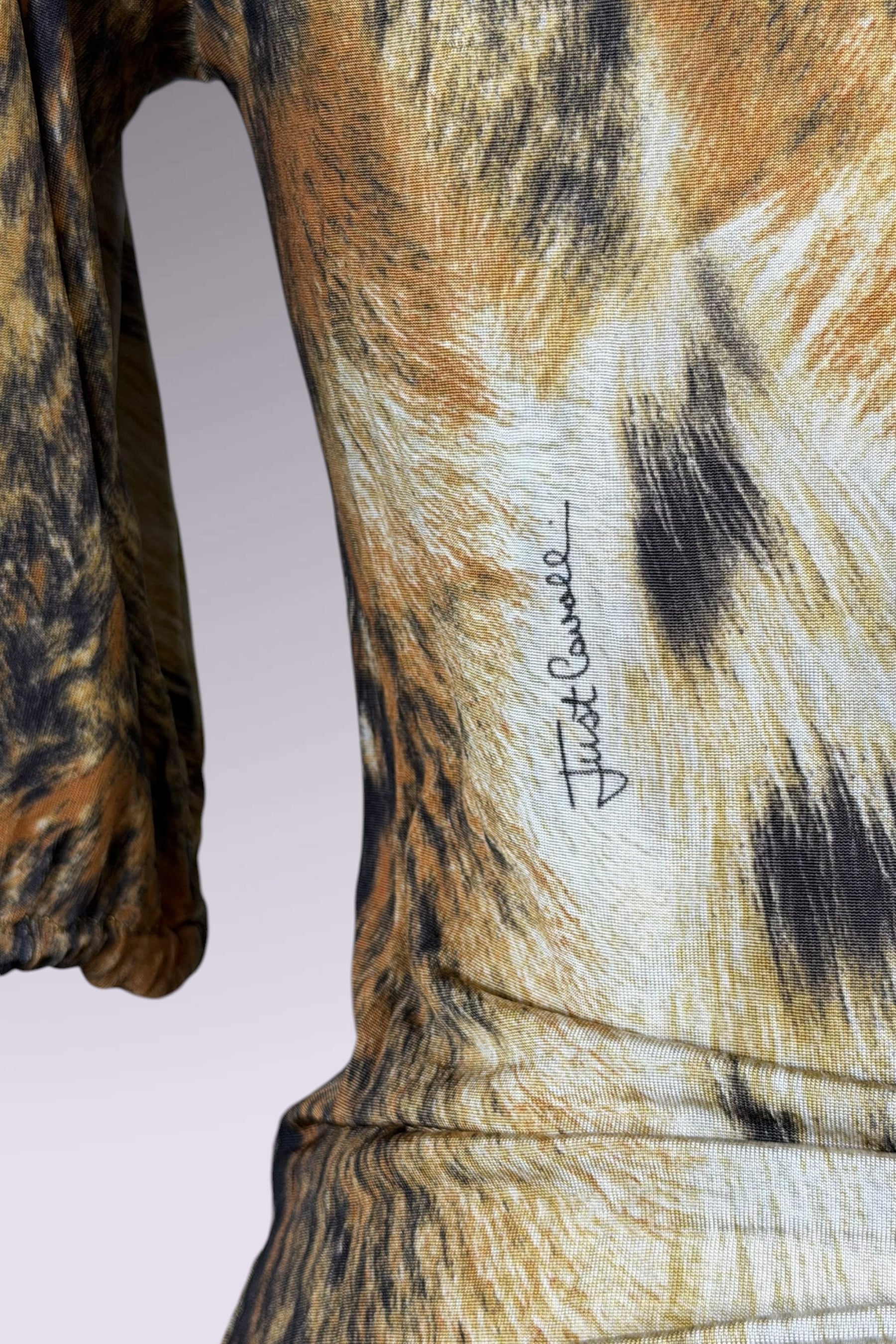 Just Cavalli Leopard Print Ruched Top | Italian Vintage
