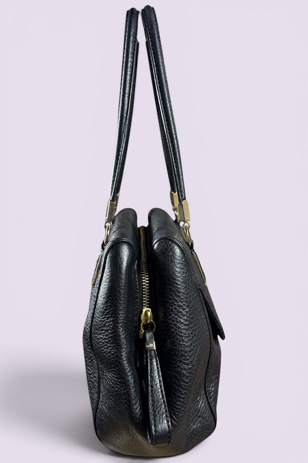 Coach Turnlock Leather Shoulder Bag | American Secondhand