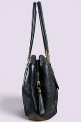 Coach Turnlock Leather Shoulder Bag | American Secondhand
