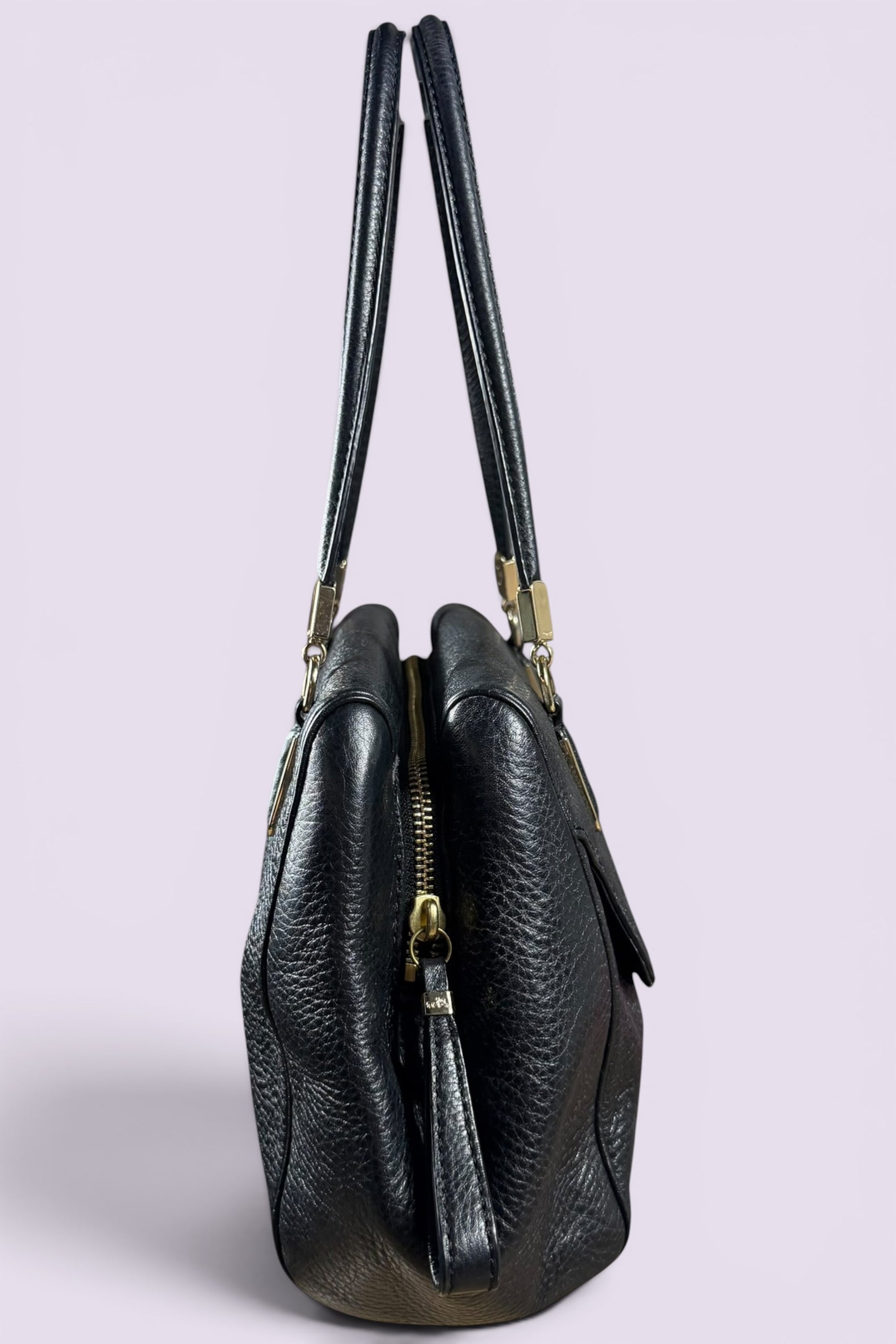 Coach Turnlock Leather Shoulder Bag | American Secondhand