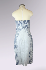 COMING SOON: Ralph Lauren Purple Label Beaded Linen Strapless Dress with Scarf | American Secondhand