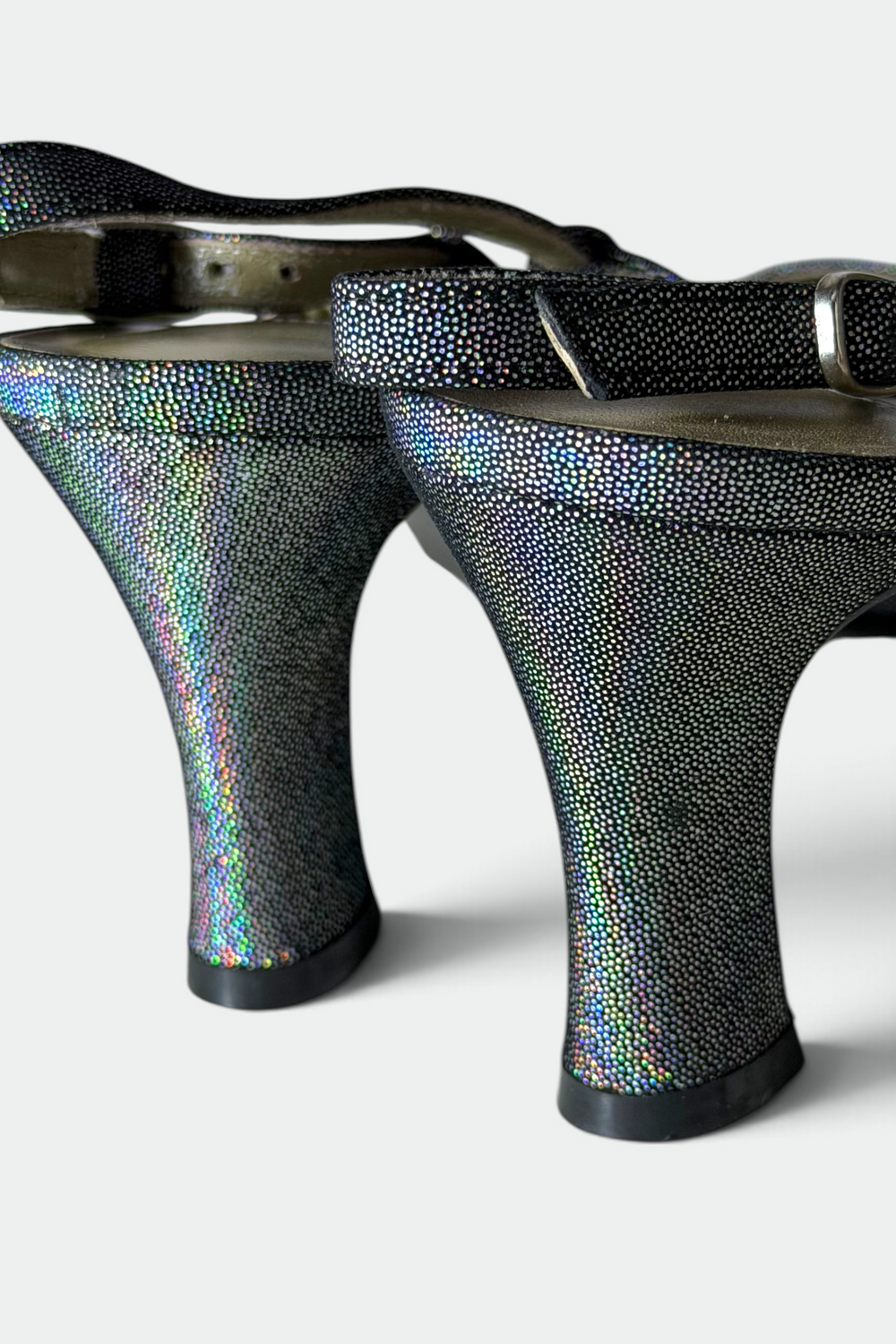 Coming soon: NINA RICCI IRIDESCENT SLINGBACK HEELS | French Secondhand