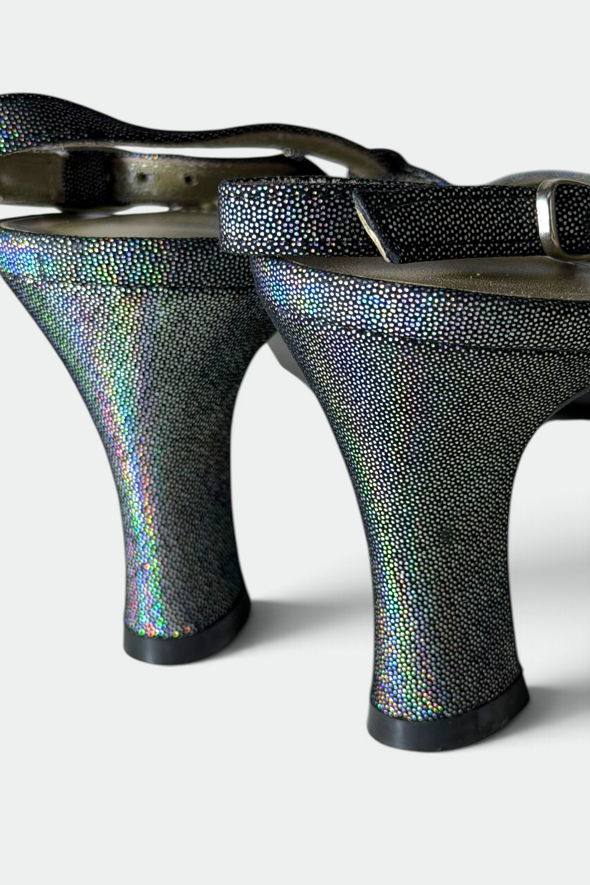 Coming soon: NINA RICCI IRIDESCENT SLINGBACK HEELS | French Secondhand