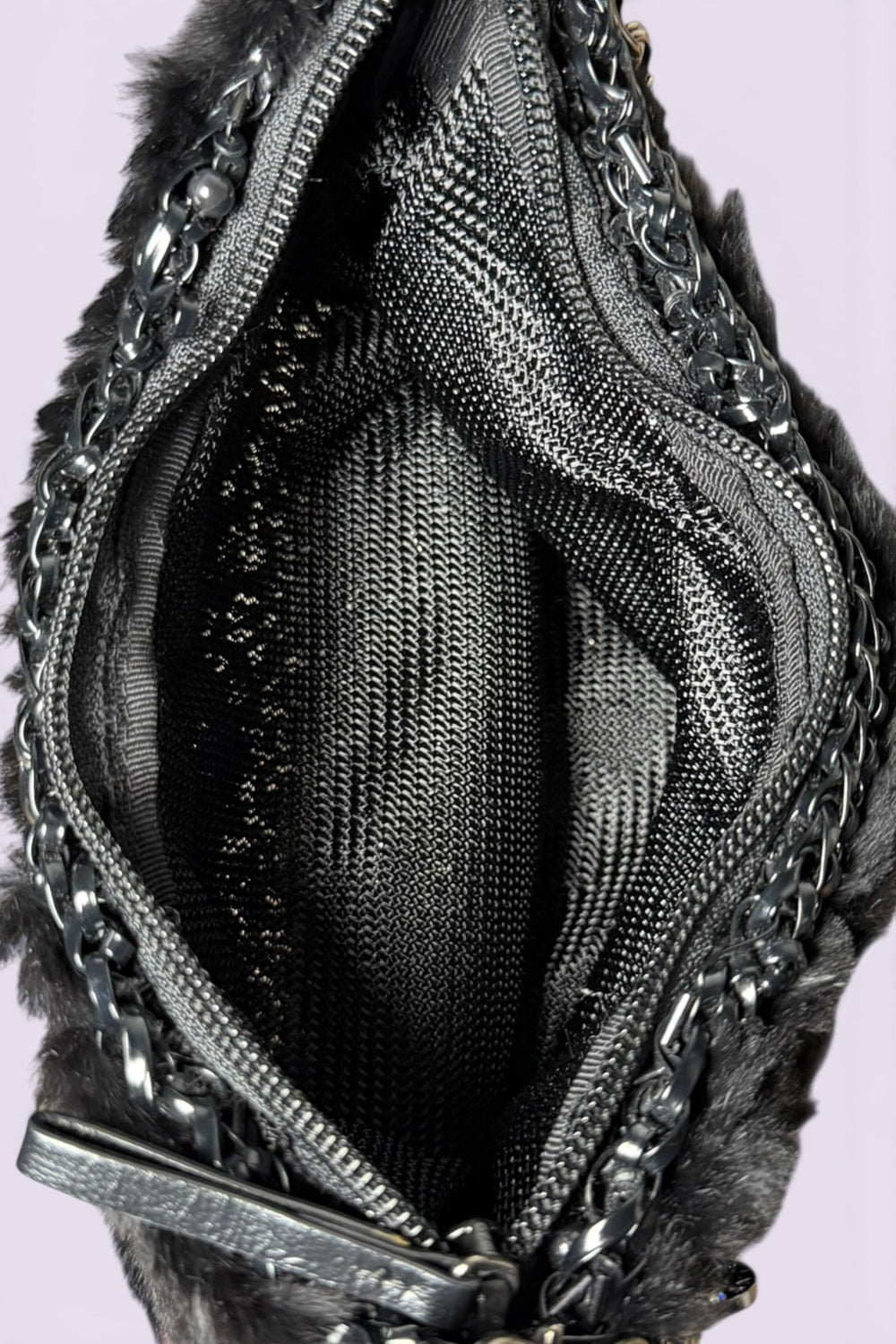 Anteprima Black Fur and Wire Shoulder Bag | Japanese Secondhand