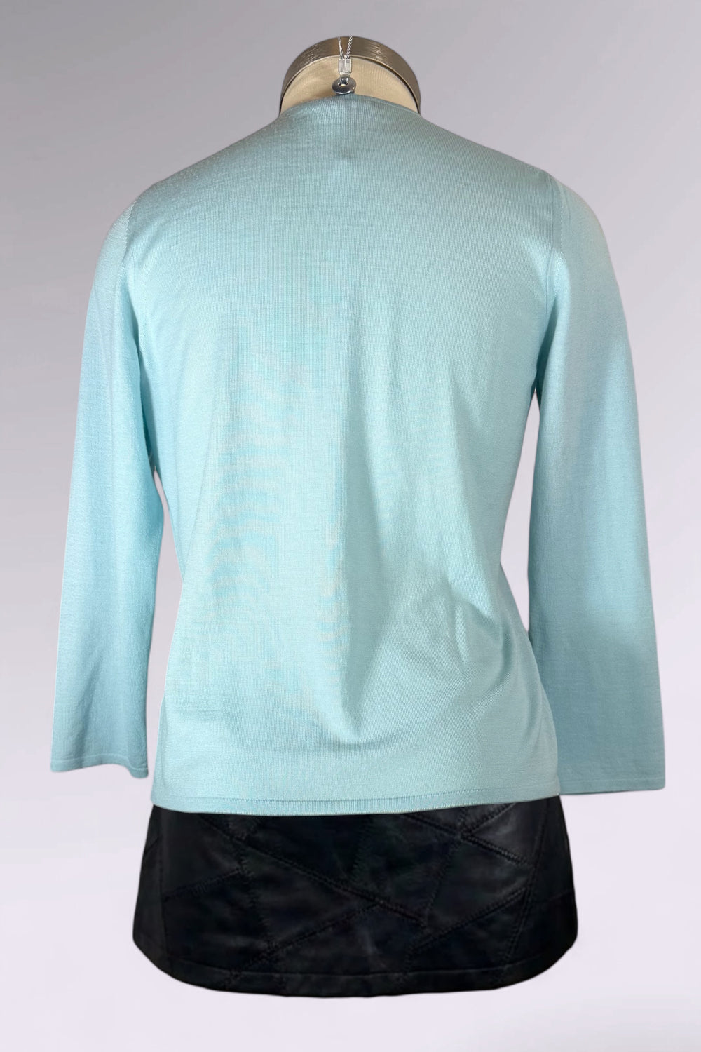 Gucci Light Blue Wool Knit Hook Closure Cardigan | Italian Secondhand