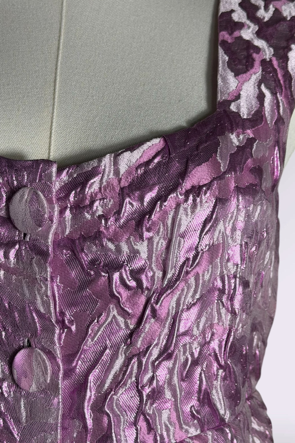 Balenciaga Metallic Pink Jacquard Mini Dress | French Designer Secondhand