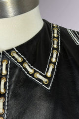 Roberto Cavalli Leather Trompe L’oeil Jacket | Italian Vintage