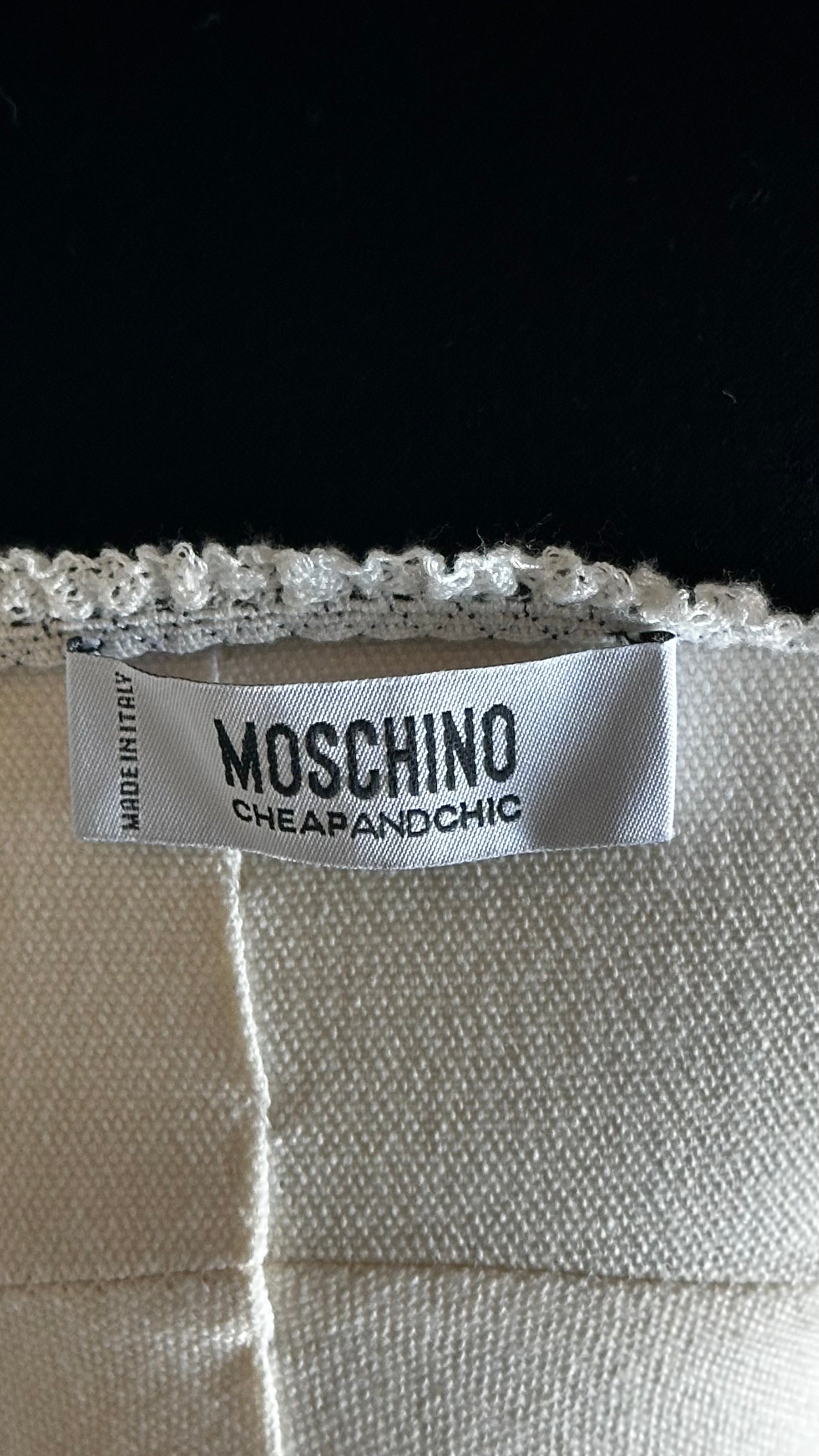 Moschino Cheap & Chic Lace Alphabet Baby Tee | Italian Designer Vintage