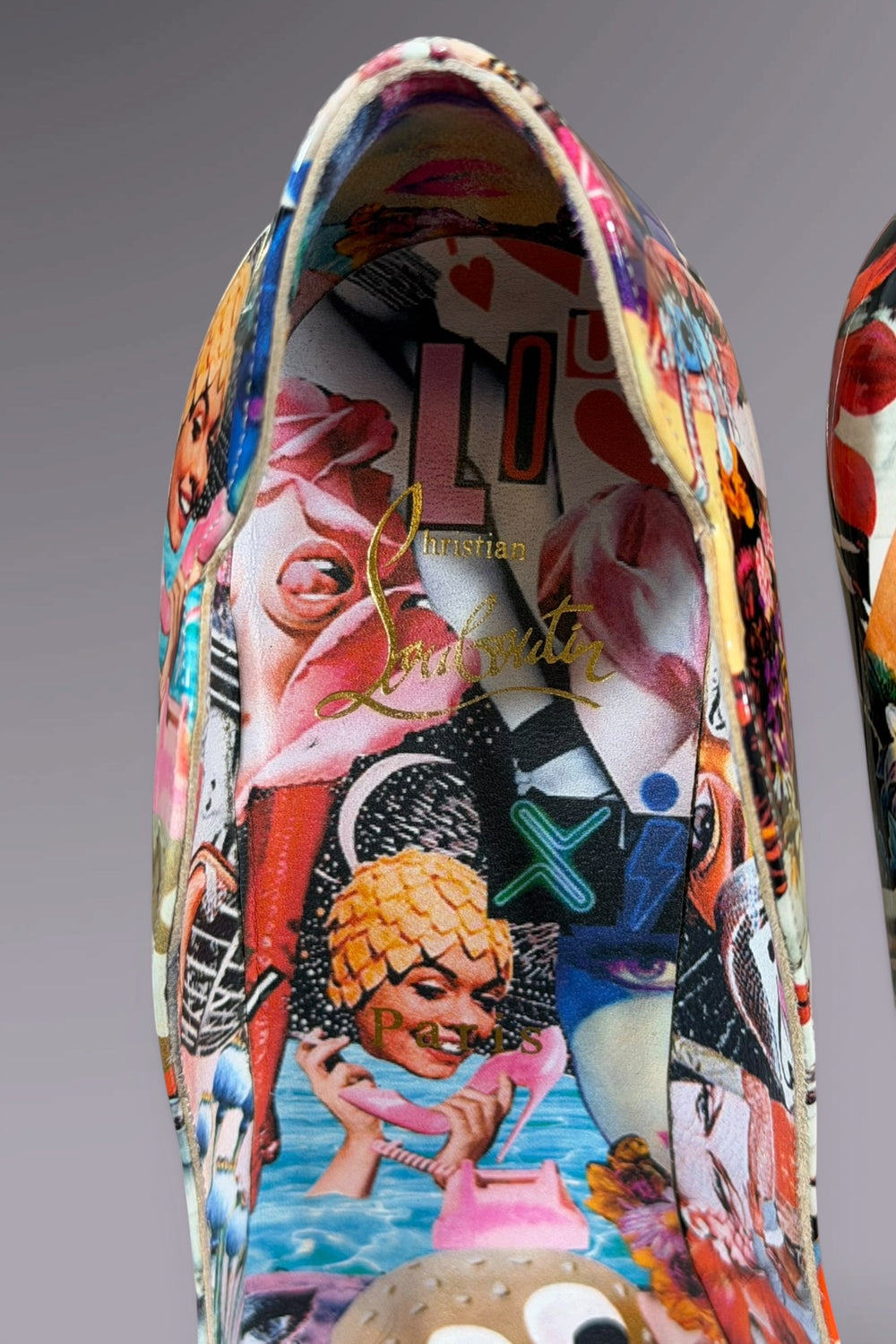 Christian Louboutin Collage Print Pumps Red Bottom | French Secondhand