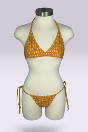 Fendi FF Logo Halter String Bikini Set | Italian Secondhand