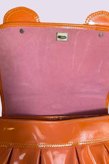 Fendi Orange Patent Vernice Chain Shoulder Bag | Italian Secondhand