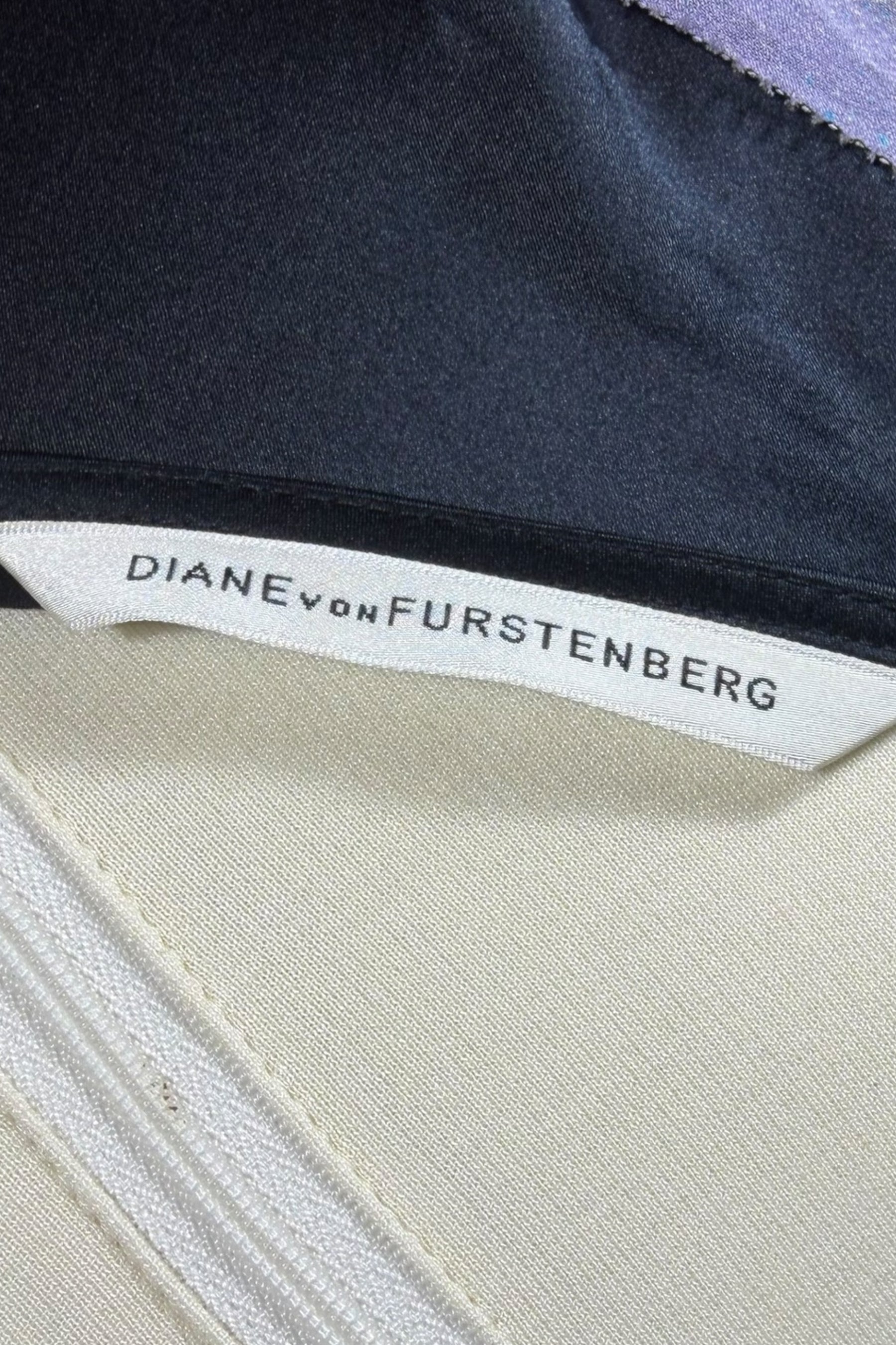 Diane von Furstenberg Silk Geometric Print Dress with Crystal Embellishment | American Secondhand