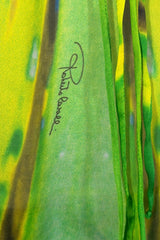 Roberto Cavalli 1996 Green Abstract Silk Hooded Tunic | Italian Vintage