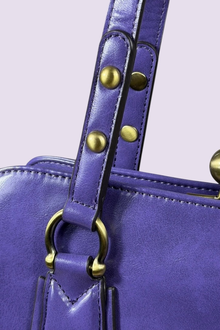 Anna Sui Purple Leather Frame Bag | American Secondhand