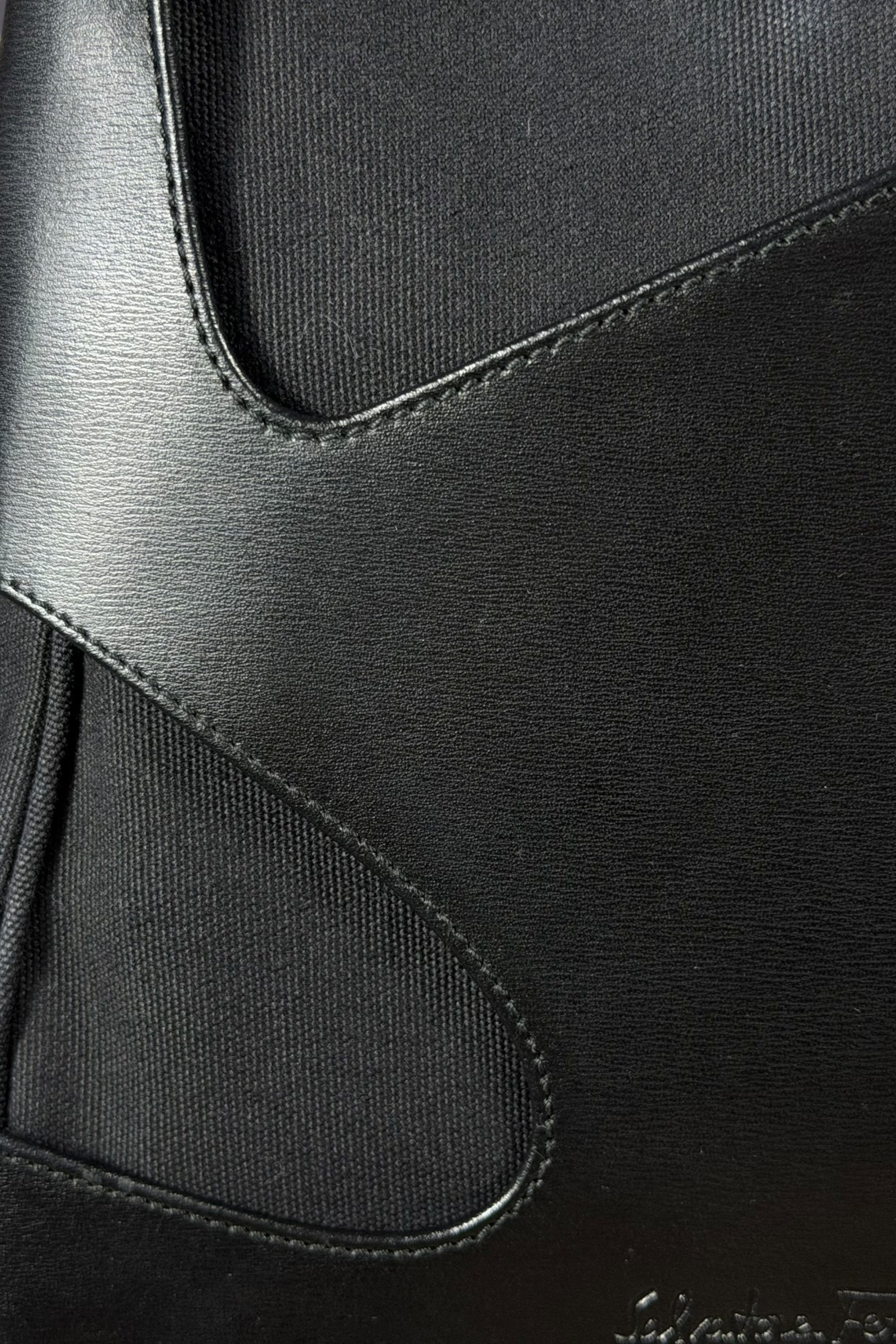 Salvatore Ferragamo Cutout Leather & Canvas Bag | Italian Secondhand