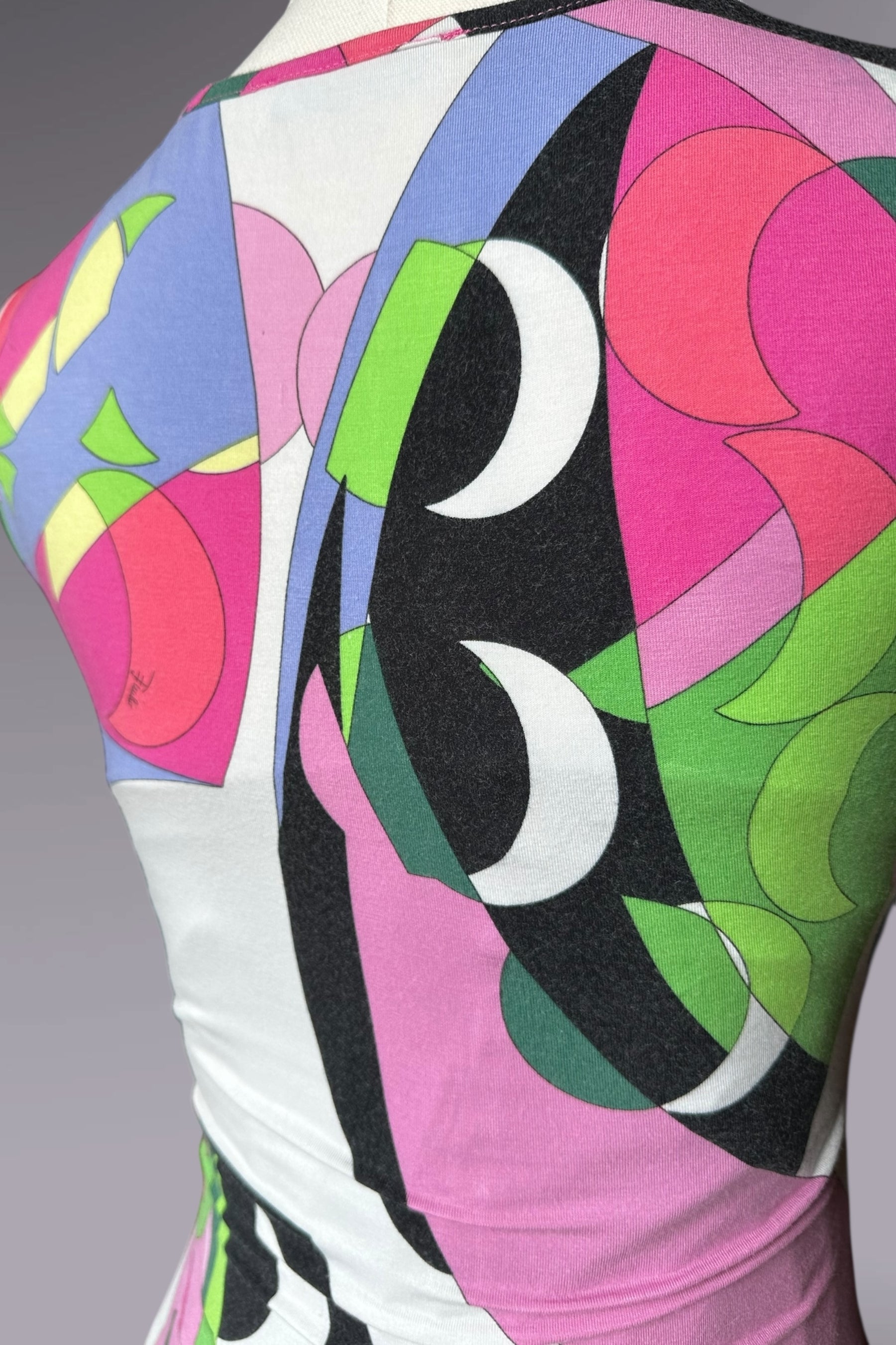 Emilio Pucci Purple & Pink Sleeveless Printed Top | Italian Vintage