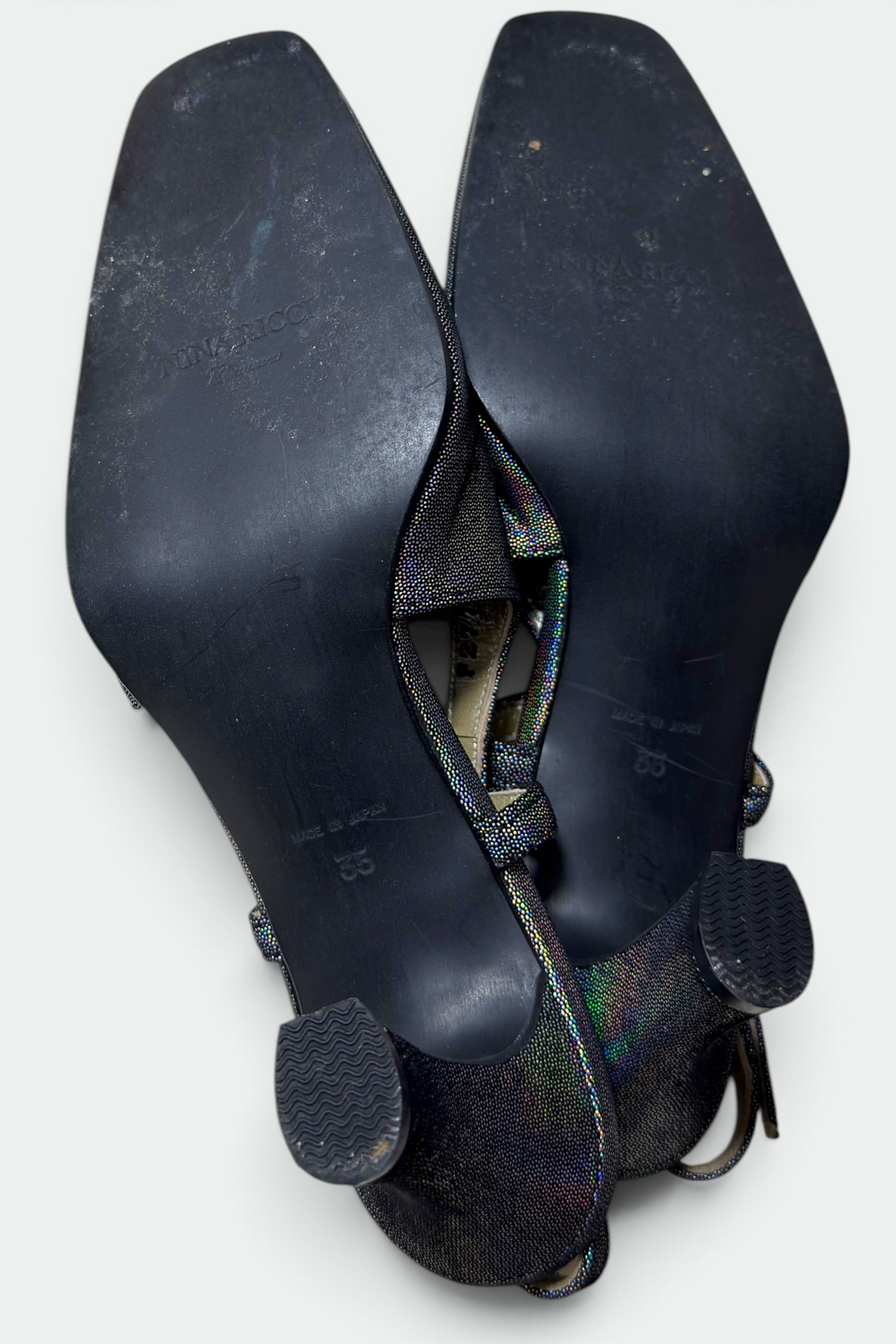 Coming soon: NINA RICCI IRIDESCENT SLINGBACK HEELS | French Secondhand