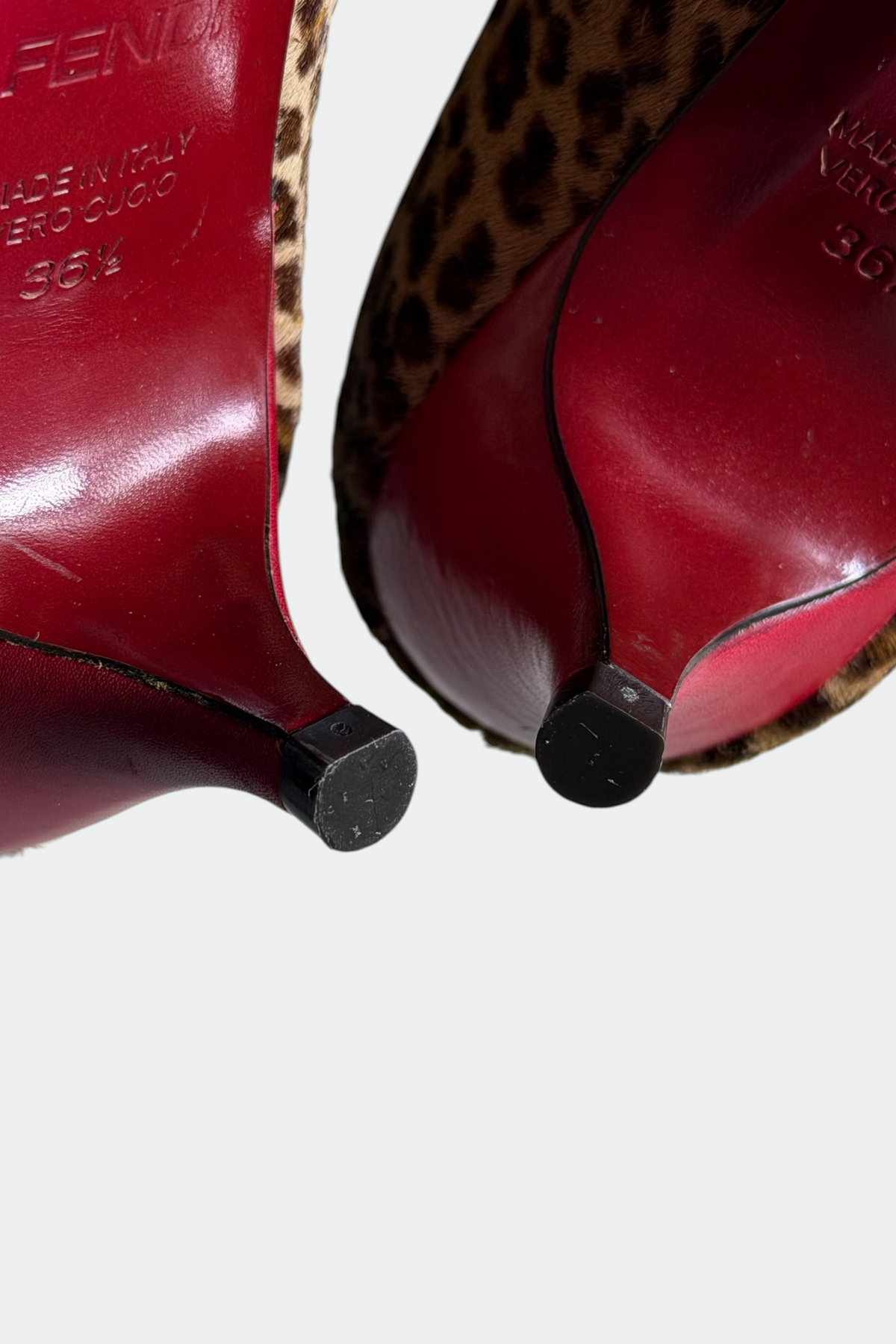 COMING SOON: FENDI LEOPARD PRINT RED LEATHER T-STRAP KITTEN HEELS | ITALIAN SECONDHAND