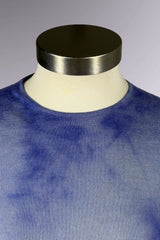 Giorgio Armani 1990s Blue Gradient Cashmere Silk Knit Top | Italian Vintage