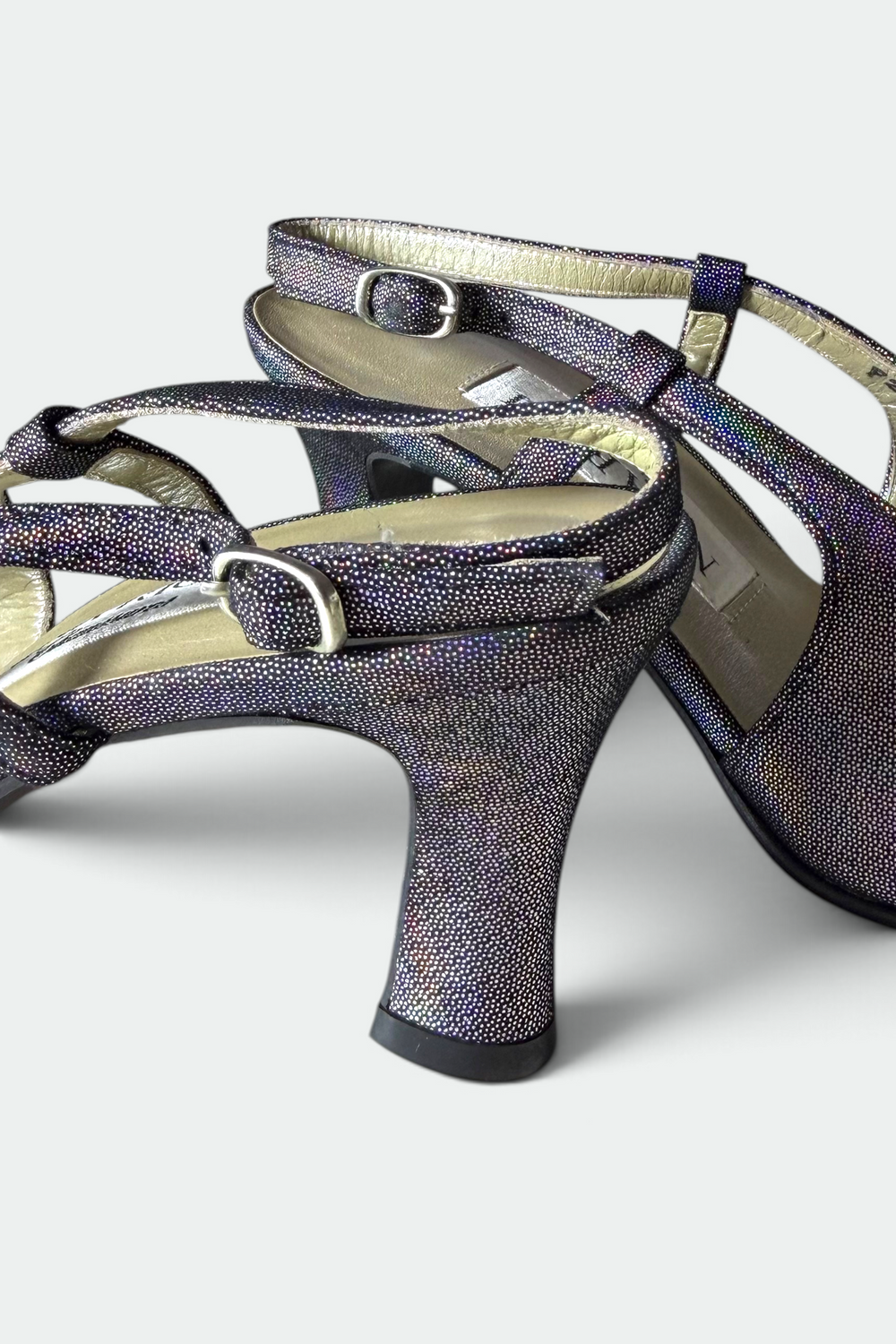 Coming soon: NINA RICCI IRIDESCENT SLINGBACK HEELS | French Secondhand