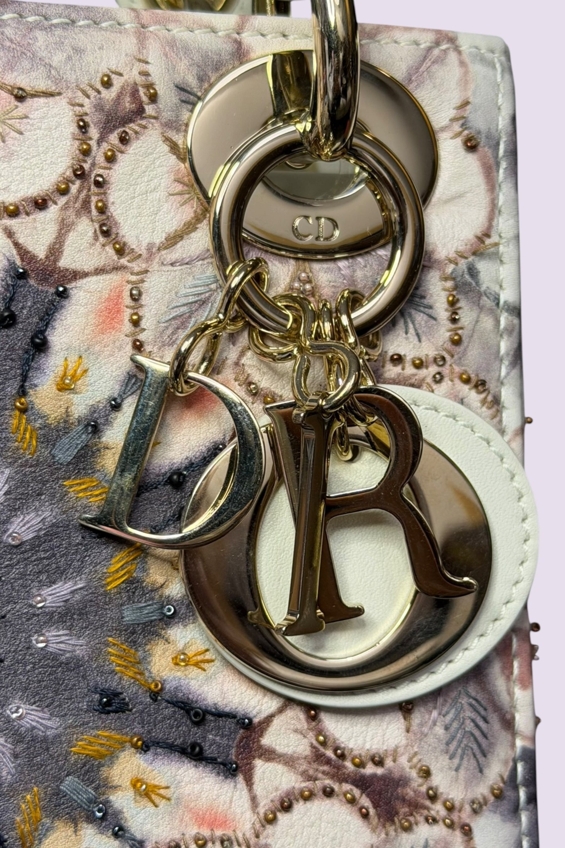 Lady Dior Mini Embroidered Beaded Bag | French Secondhand