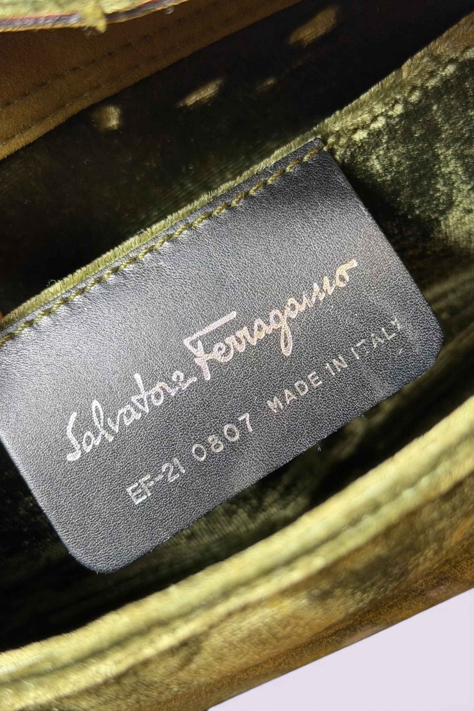 Salvatore Ferragamo Velvet Shoulder Bag | Italian Vintage