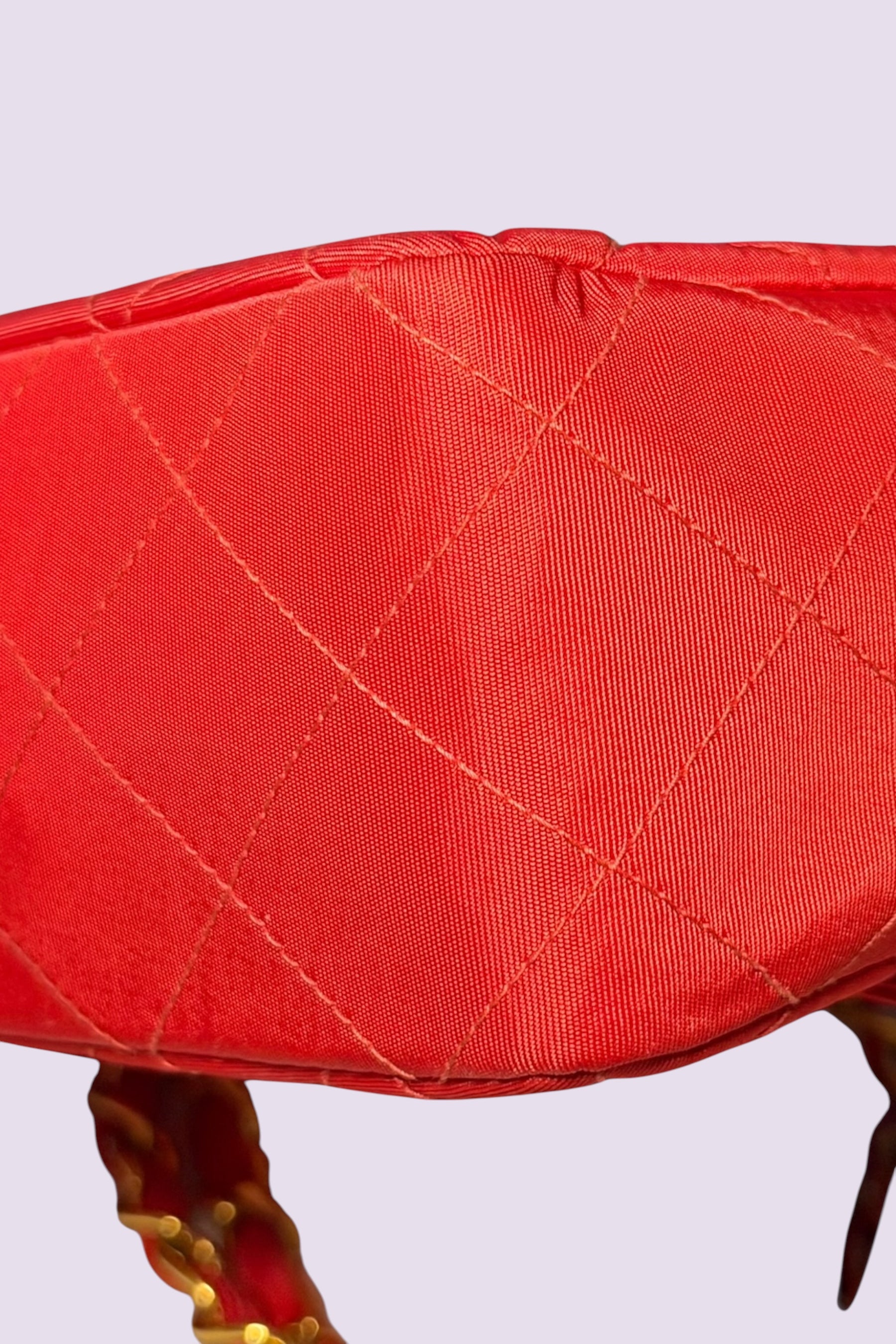 Chanel 90s Small Red Classic Single Flap Bag | French Vintage