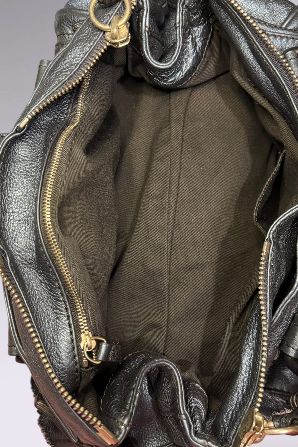 Chloé Paddington Metallic Blue Leather Bag | French Designer Secondhand