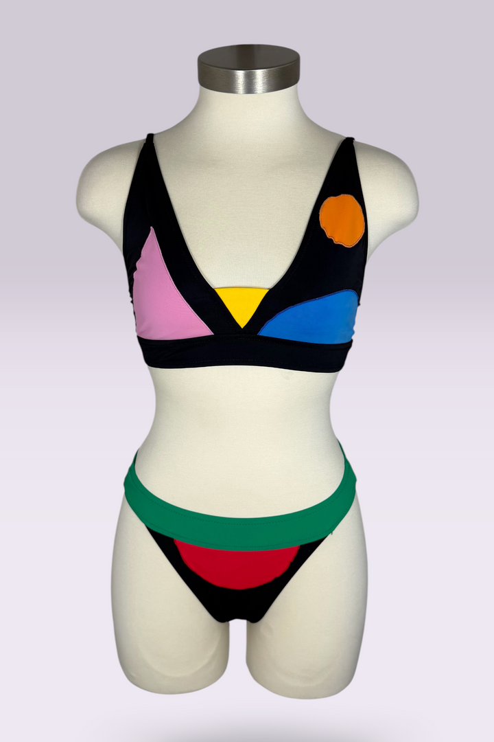 Fendi Mare Color Block Bikini Set | Italian Vintage