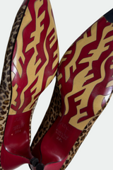 COMING SOON: FENDI LEOPARD PRINT RED LEATHER T-STRAP KITTEN HEELS | ITALIAN SECONDHAND