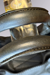 Chloé Paddington Metallic Blue Leather Bag | French Designer Secondhand