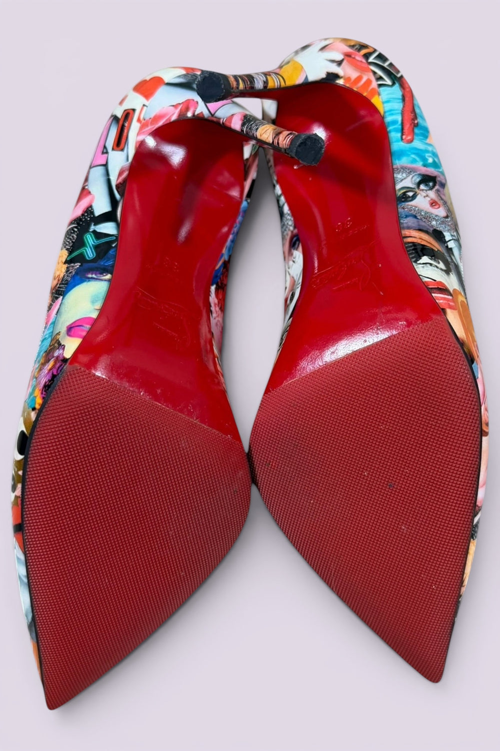 Christian Louboutin Collage Print Pumps Red Bottom | French Secondhand