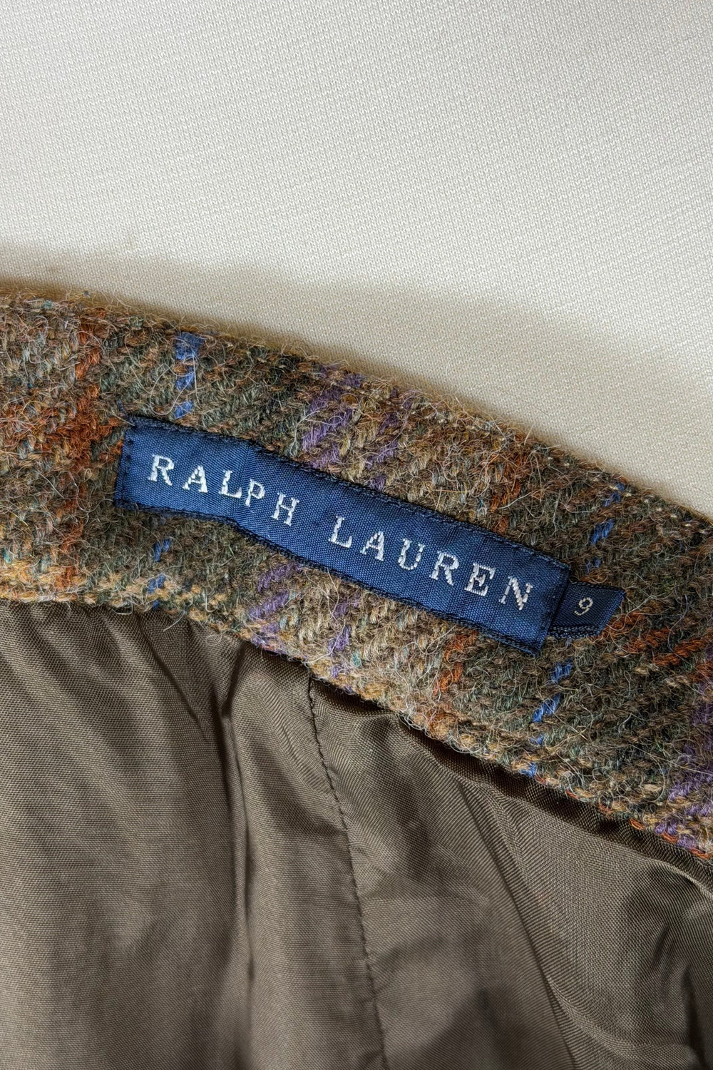 COMING SOON: Ralph Lauren Wool Alpaca Plaid Mini Skirt with Chain Belt Detail | American Vintage