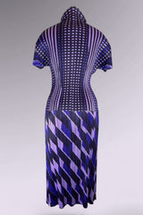 Pleats Please Issey Miyake Printed Pleated Top and Skirt Set | Japanese Secondhand