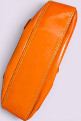 Fendi Orange Patent Vernice Chain Shoulder Bag | Italian Secondhand