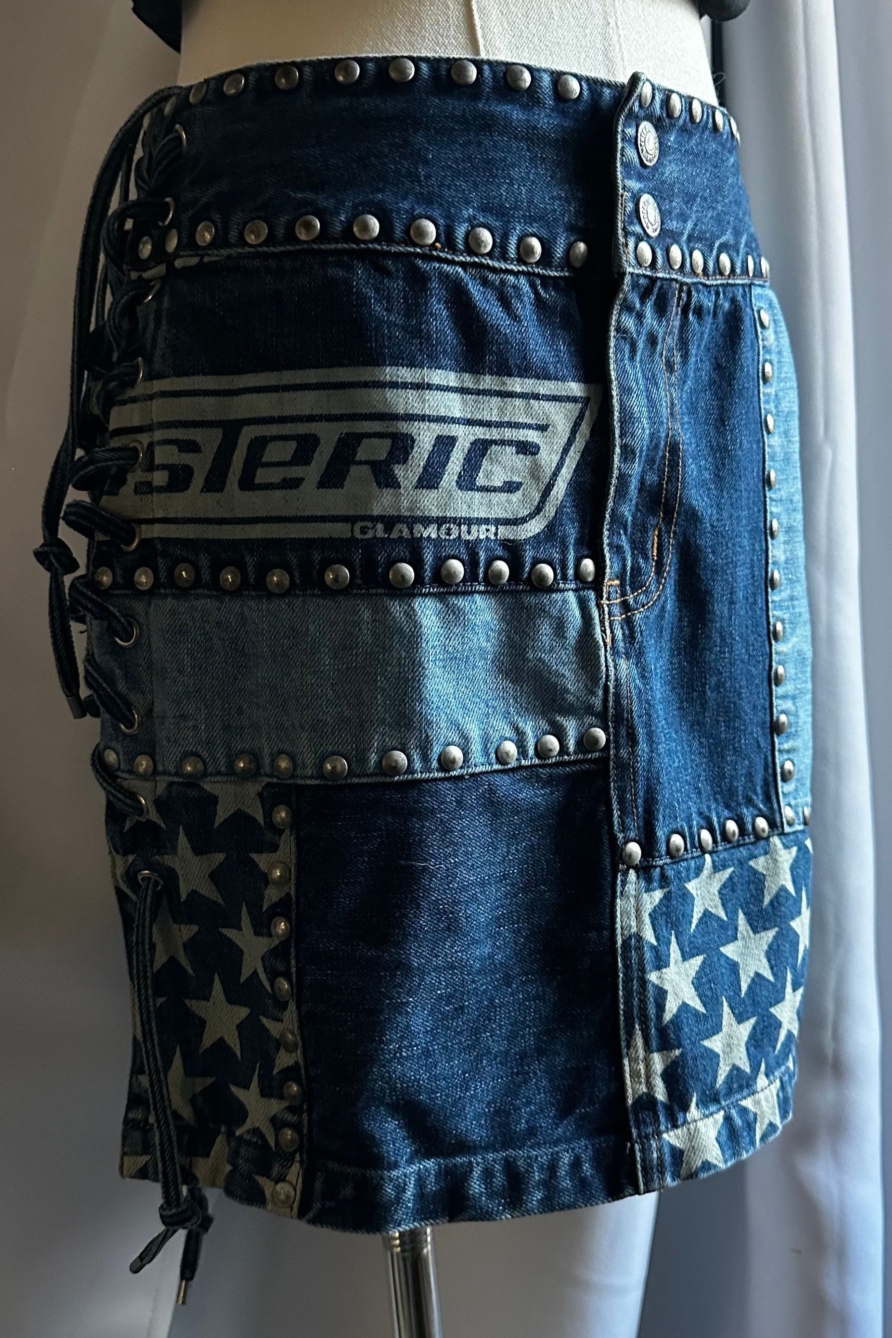 Hysteric Glamour Patchwork Denim Mini Skirt | Japanese Designer Vintage