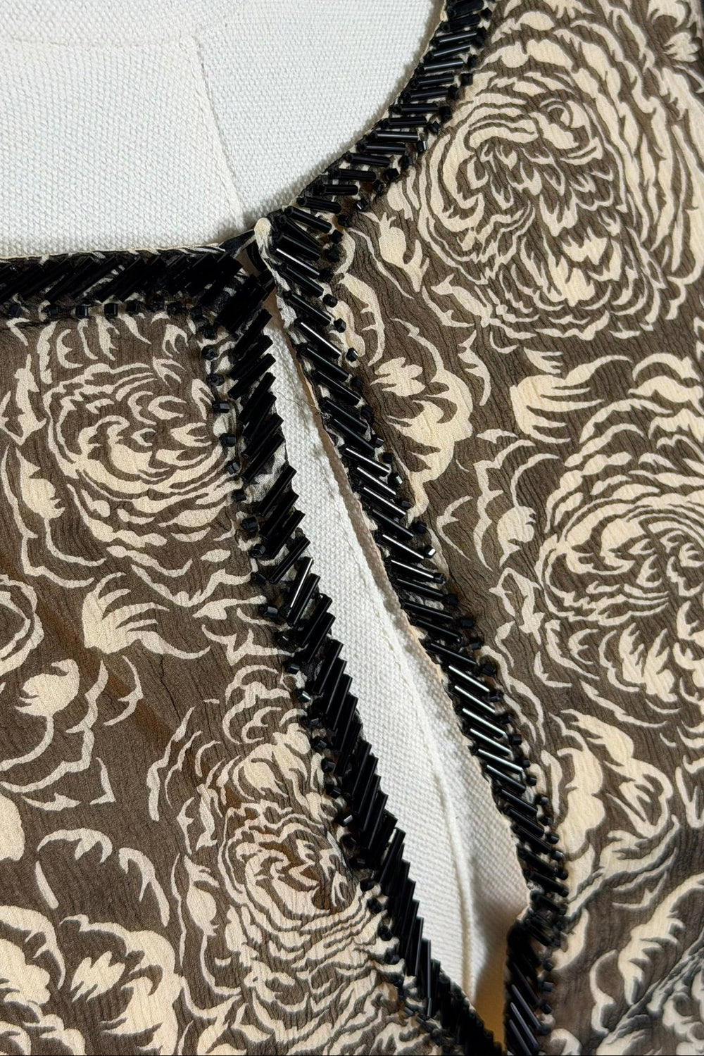 Blumarine Silk Floral Beaded Top | Italian Vintage