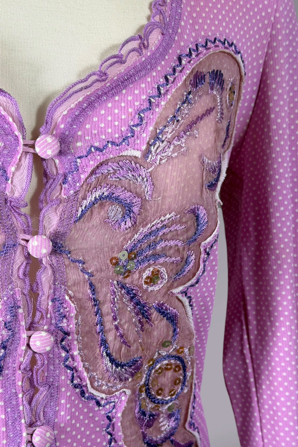 Scervino Street by Ermanno Scervino Butterfly Embroidered Cardigan | Italian Secondhand