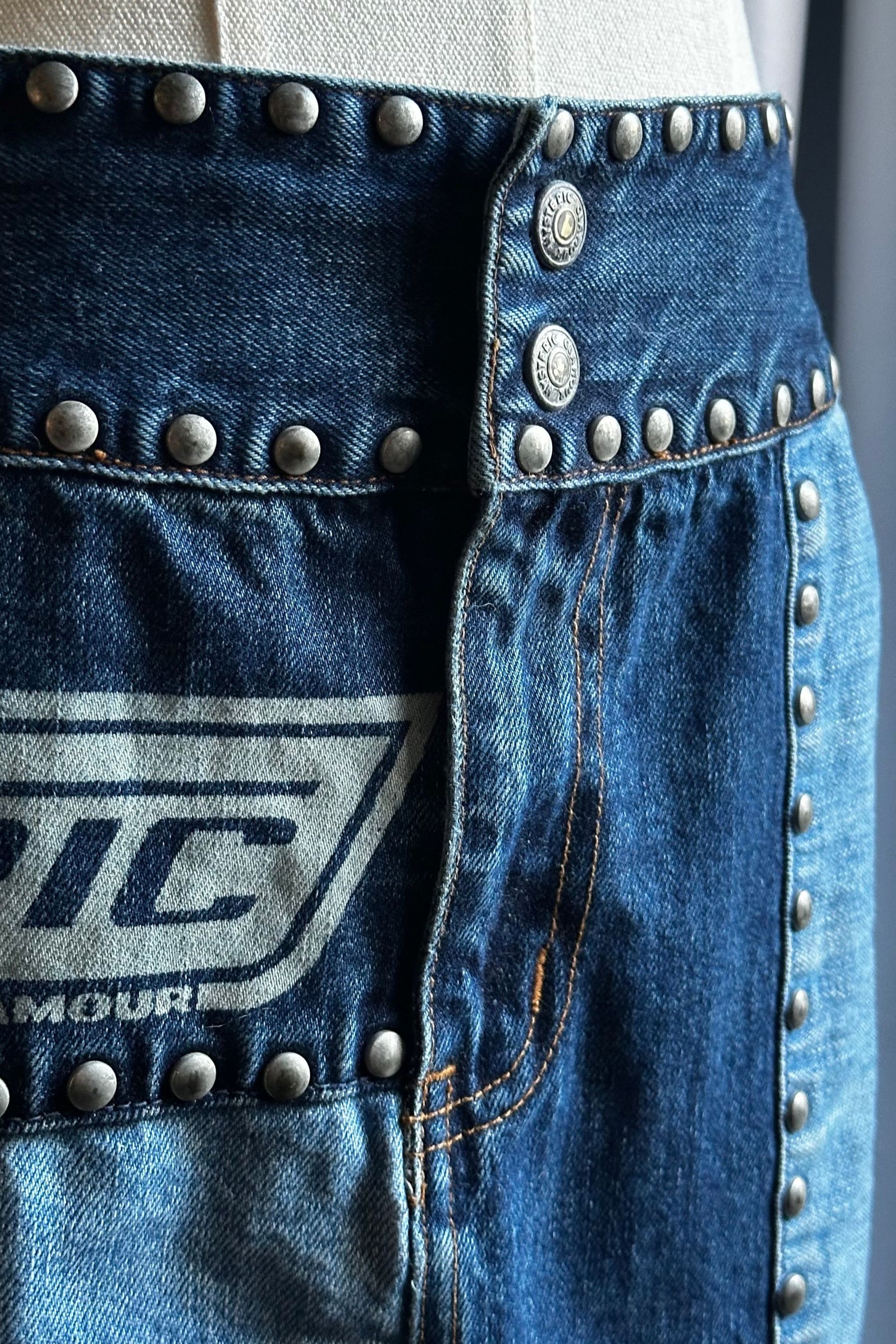 Hysteric Glamour Patchwork Denim Mini Skirt | Japanese Designer Vintage