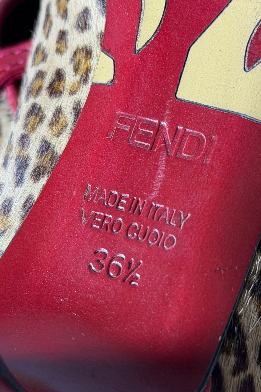 COMING SOON: FENDI LEOPARD PRINT RED LEATHER T-STRAP KITTEN HEELS | ITALIAN SECONDHAND