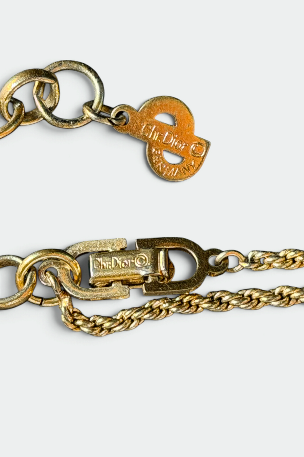 COMING SOON: CHRISTIAN DIOR BLUE STONE & RHINESTONE GOLD NECKLACE | FRENCH VINTAGE