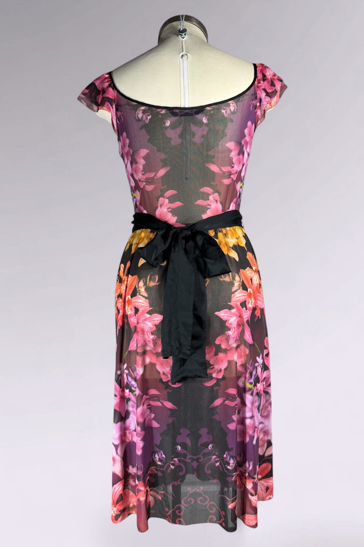 Vivienne Tam Sheer Floral Mesh Dress | Chinese Vintage