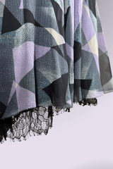 Diane von Furstenberg Silk Geometric Print Dress with Crystal Embellishment | American Secondhand