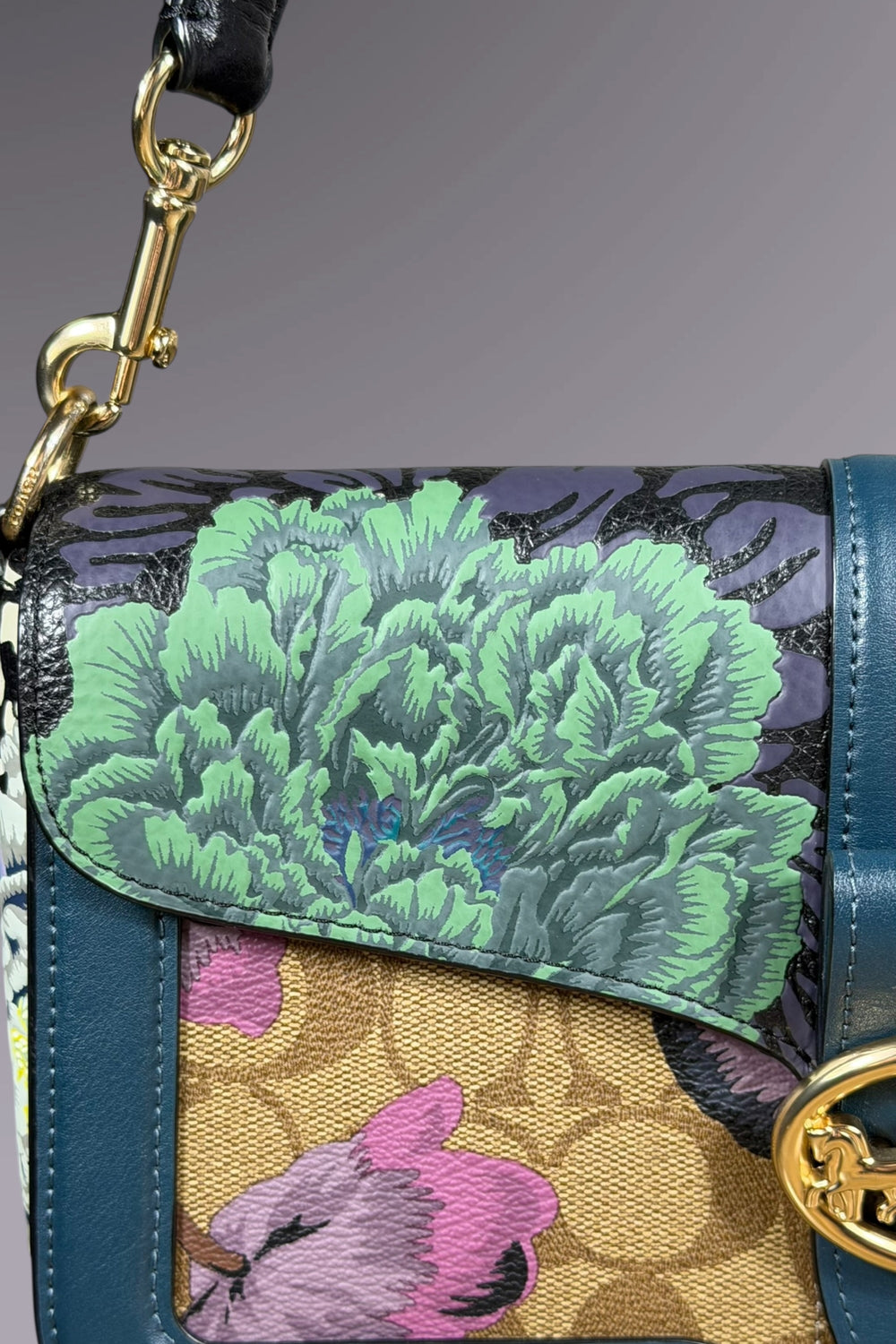 Coach x Kaffe Fassett Floral Print Shoulder Bag | American Secondhand