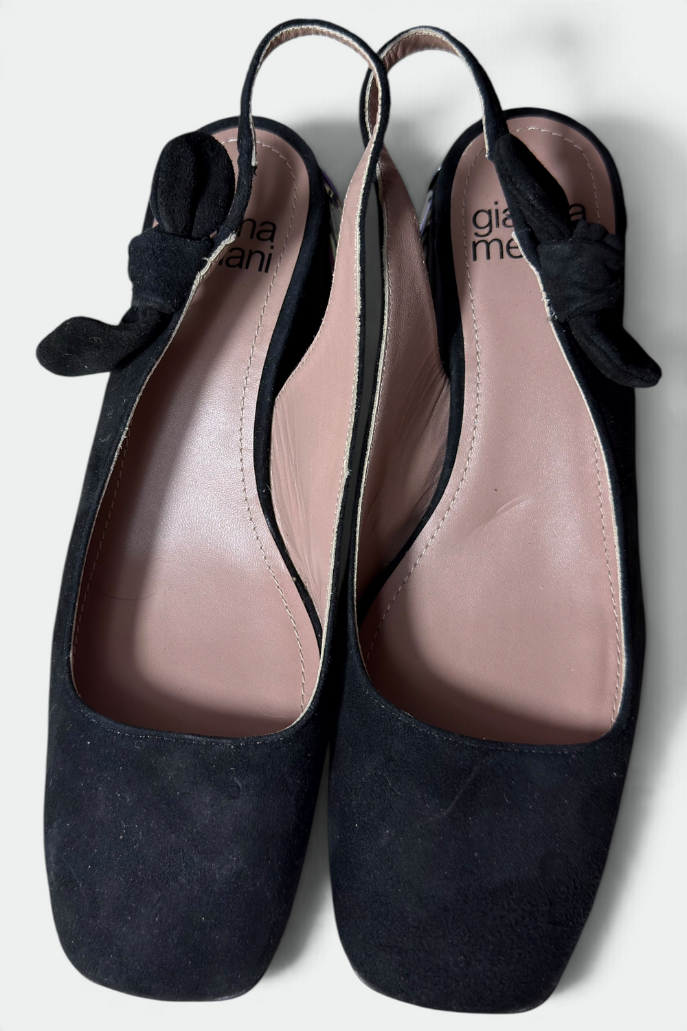 COMING SOON: GIANNA MELIANI BLACK SUEDE SEQUIN-EMBELLISHED SLINGBACK HEELS | ITALIAN SECONDHAND